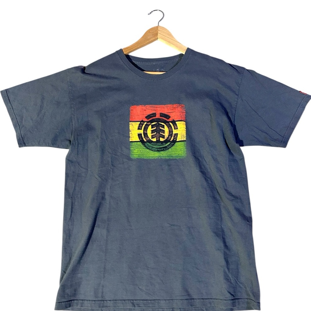 Element Black Short Sleeve Tee with Graphic Design